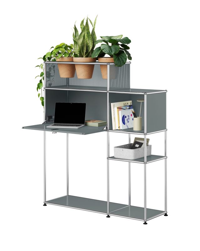 Home Office mit Pflanzenelement USM Haller